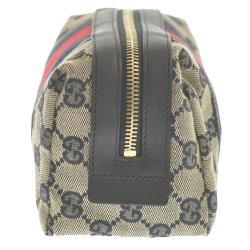 مملوكة مسبقًا Gucci Beige/Brown GG Canvas Vintage Pouch