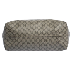 Pre Owned Gucci  Beige/Brown GG Supreme Canvas and Leather Medium Ophidia Tote