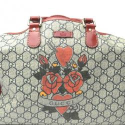 Pre Owned Gucci Limited Edition Tattoo Heart Joy Boston Bag