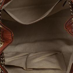 Pre Owned Gucci Soho Metallic Leather Shoulder Bag 