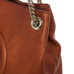 Pre Owned Gucci Soho Metallic Leather Shoulder Bag 