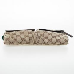 Pre Owned Gucci Brown Monogram Belt Bag