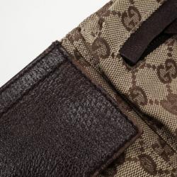 Pre Owned Gucci Brown Monogram Belt Bag