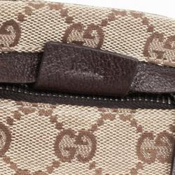 Pre Owned Gucci Brown Monogram Belt Bag