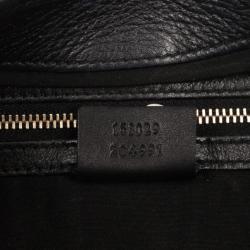 Pre Owned Gucci Black Monogram Jackie O Bouvier Hobo