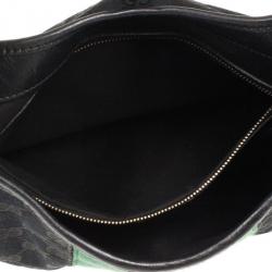 Pre Owned Gucci Black Monogram Jackie O Bouvier Hobo