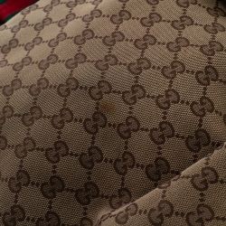 Pre Owned Gucci Beige/Brown GG Canvas and Leather Messenger Bag