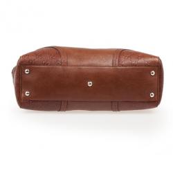 مملوكة مسبقًا Gucci Brown Leather Signora Medium Tote