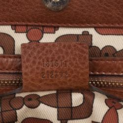 مملوكة مسبقًا Gucci Brown Leather Signora Medium Tote