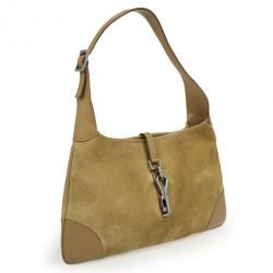 مملوكة مسبقًا Gucci Beige Suede Large Jackie O Shoulder Bag