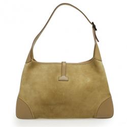 مملوكة مسبقًا Gucci Beige Suede Large Jackie O Shoulder Bag