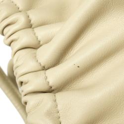 Pre Owned Gucci Leather Drawstring Hobo Handbag