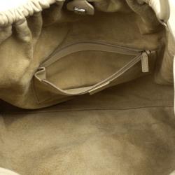 Pre Owned Gucci Leather Drawstring Hobo Handbag