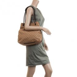مملوكة مسبقًا Gucci Light Brown Denim GG Tote