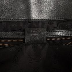 مملوكة مسبقًا Gucci Black Leather Babouska Flap Satchel