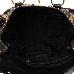 مملوكة مسبقًا Gucci Black Leather Babouska Flap Satchel