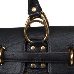 مملوكة مسبقًا Gucci Black Leather Babouska Flap Satchel