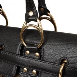 مملوكة مسبقًا Gucci Black Leather Babouska Flap Satchel
