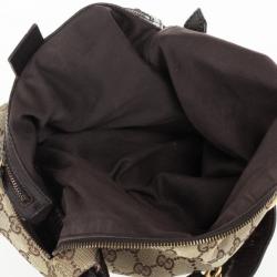 Pre Owned Gucci Monogram Horsebit Hobo Bag