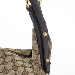 Pre Owned Gucci Monogram Horsebit Hobo Bag
