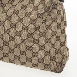 Pre Owned Gucci Monogram Horsebit Hobo Bag