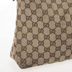 Pre Owned Gucci Monogram Horsebit Hobo Bag