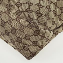 Pre Owned Gucci Monogram Horsebit Hobo Bag