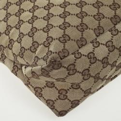 Pre Owned Gucci Monogram Horsebit Hobo Bag