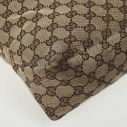 Pre Owned Gucci Monogram Horsebit Hobo Bag