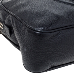 Pre Owned حقيبة كتف غوتشى جلد سوهو أسود محبب متوسطة بسلسلة متوسطة