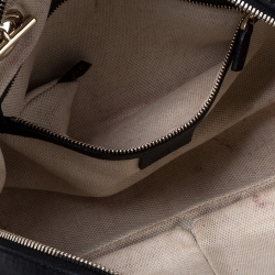 Pre Owned حقيبة كتف غوتشى جلد سوهو أسود محبب متوسطة بسلسلة متوسطة