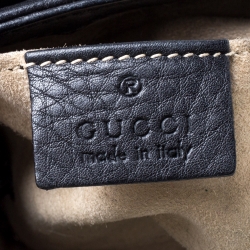 مملوكة مسبقًا Gucci Black Leather Small 1973 Chain Crossbody Bag