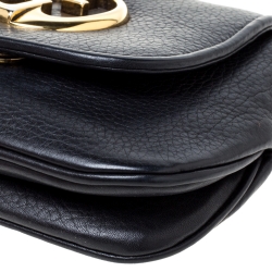 مملوكة مسبقًا Gucci Black Leather Small 1973 Chain Crossbody Bag