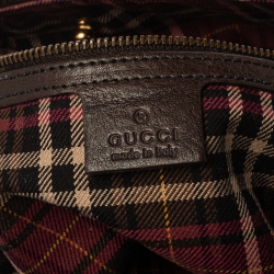 مملوكة مسبقًا حقيبة غوتشي بابوسكا ايندي بوسطن كانفاس GG كريستال و جلد بيج