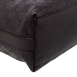 مملوكة مسبقًا حقيبة غونشي ميس جي جي جلد غوتشيسيما بني داكن