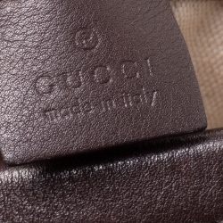 مملوكة مسبقًا حقيبة غونشي ميس جي جي جلد غوتشيسيما بني داكن