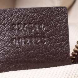 مملوكة مسبقًا حقيبة غونشي ميس جي جي جلد غوتشيسيما بني داكن