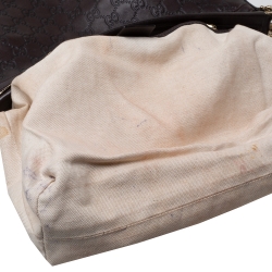 مملوكة مسبقًا حقيبة غونشي ميس جي جي جلد غوتشيسيما بني داكن