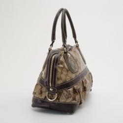 مملوكة مسبقًا Gucci Monogram GG Logo Crystal Borsa Satchel