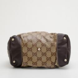 مملوكة مسبقًا Gucci Monogram GG Logo Crystal Borsa Satchel