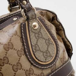 مملوكة مسبقًا Gucci Monogram GG Logo Crystal Borsa Satchel