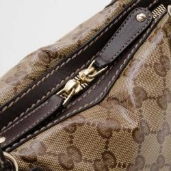 مملوكة مسبقًا Gucci Monogram GG Logo Crystal Borsa Satchel