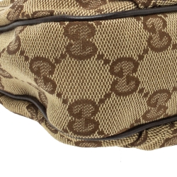 مملوكة مسبقًا Gucci Beige/Brown GG Canvas and Leather Pochette Bag