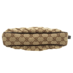 مملوكة مسبقًا Gucci Beige/Brown GG Canvas and Leather Pochette Bag