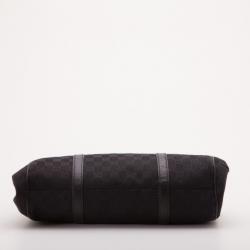 Pre Owned Gucci Black Monogram Ladies Web GG Large Tote Bag