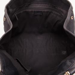 Pre Owned Gucci Black Monogram Ladies Web GG Large Tote Bag