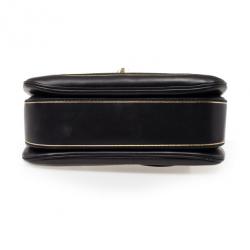 Pre Owned Gucci Black Top Handle Bamboo Bag 