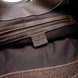 Pre Owned Gucci Brown Leather New Pelham Large Shoulder Bag