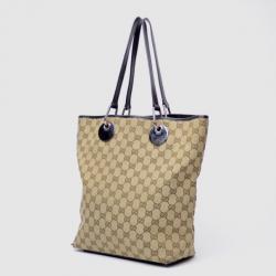 Pre Owned Gucci Brown Gucci Craft Original GG Canvas Tote