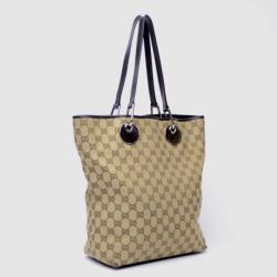 Pre Owned Gucci Brown Gucci Craft Original GG Canvas Tote